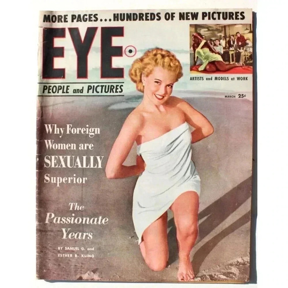 Vintage March 1950 EYE People And Pictures Vol. 1 No. 5 Magazine - Roma Paige - Picture 1 of 2